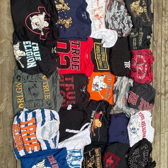 HUGE LOT OF 26 TRUE RELIGION T SHIRTS SIZE LARGE AND UP - Picture 4 of 4